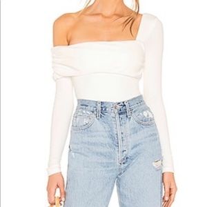 Lovers + Friends Florence Bodysuit in White (S)